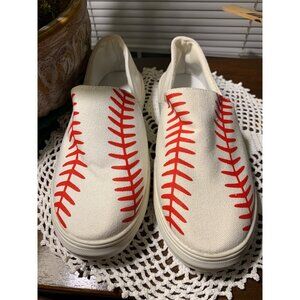 Women's Baseball Canvas Slip-on Sneaker Shoes Size 40